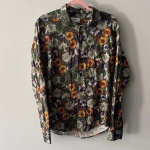 Eton Flower Floral Print Button-up Shirt
